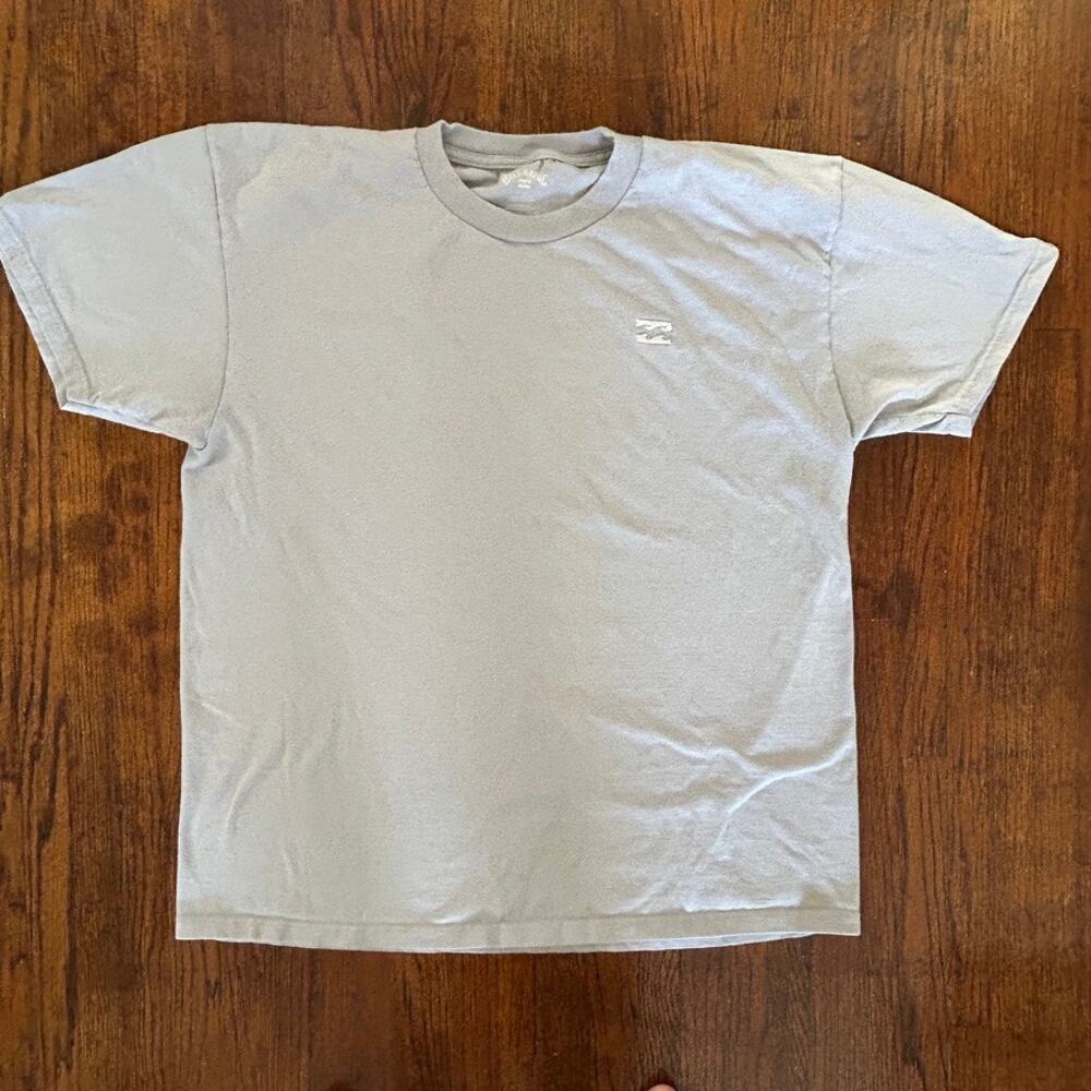 Billabong Embroidered Logo Pocket T Shirt Gray Men’s Size Large